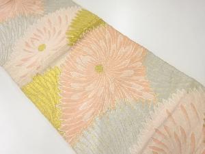 アンティーク　花模様織出し袋帯（材料）